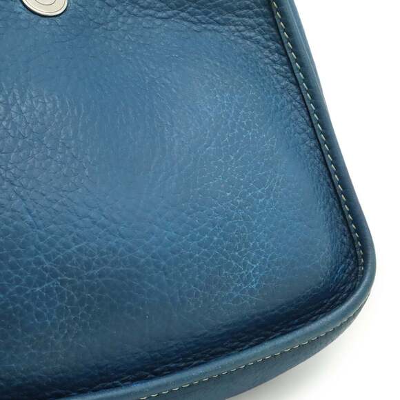 HERMES Vespa TPM Shoulder Bag Pochette in Togo Leather, Blue, G Stamp - Picture 9 of 10